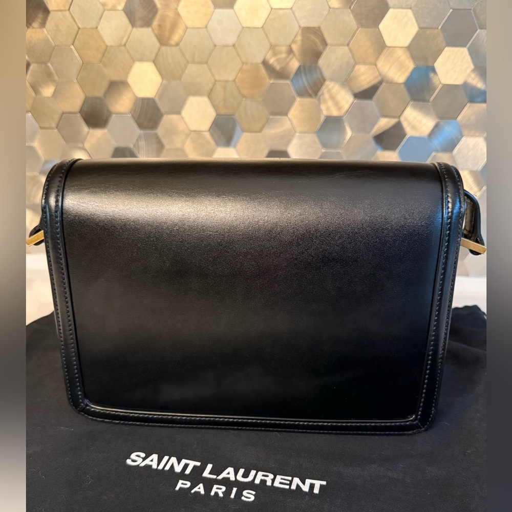 Yves Saint Laurent Medium Solferino Black Leather with Gold Hardware - Picture 8 of 9